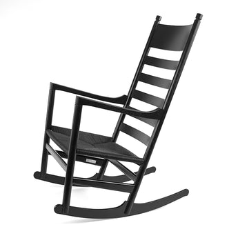 Carl Hansen CH45 Rocking Chair Black Paper Cord Display