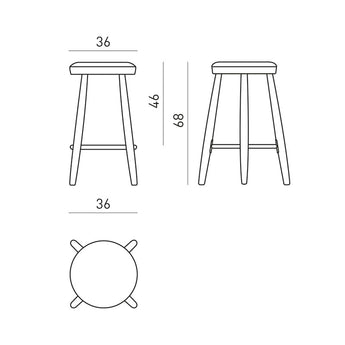 Carl Hansen CH58 Counter Stool Display