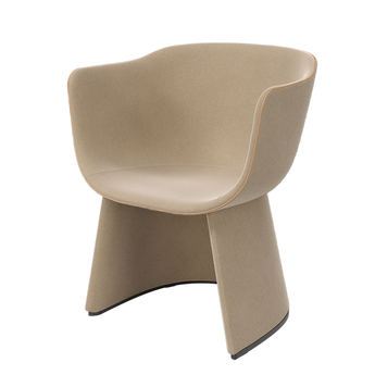 Fritz Hansen CM231 Monolit Lounge Chair With Leather Piping