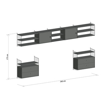 String Bedroom Shelving Bundle 01