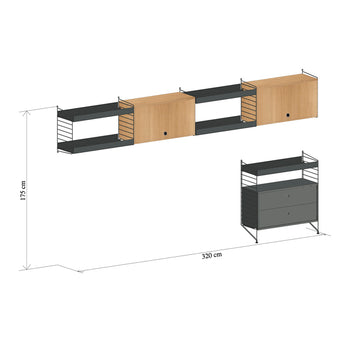 String Kitchen Shelving Bundle 02